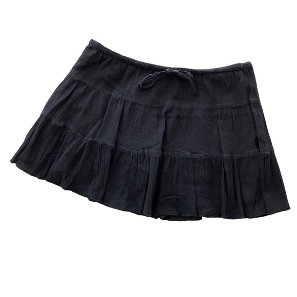 Vintage Dresses & Skirts - Y2K Black Gauzy Low Rise Fairycore Mini Skirt